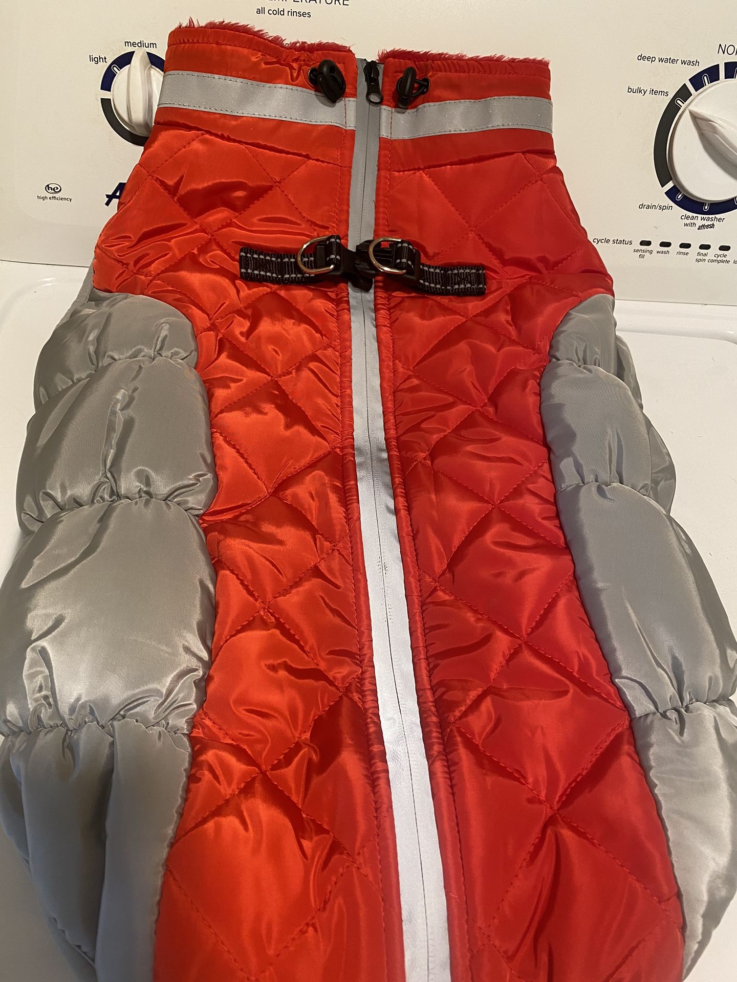 Extra large dog coat with built-in harness