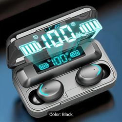 Wireless Earbuds, Stereo Sound Headphones, Sport Headset, In Ear Earphones With LED Display Charger