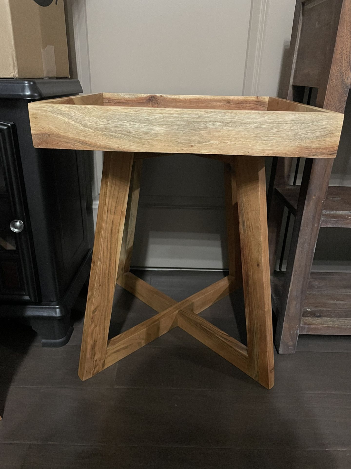 Acacia Wood Side Tables