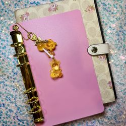 PINK INSERT/GOLD RINGS COACH Notebook Binder Transition Insert