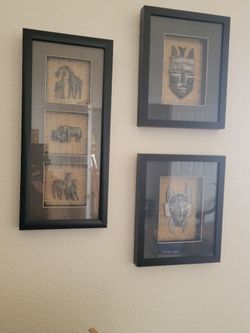 Set of 3 framed art