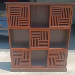 Shelf Cabinet With Sliding Doors 