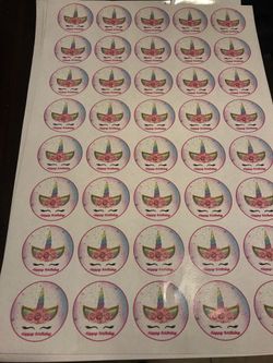 Unicorn Sticker Sheet 12” x 18” - $4 Each