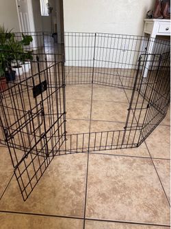 top paw 24" SPLIT-DOOR EXERCISE PEN - Dog Pet Playpen - Foldable with Door