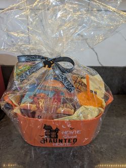 Halloween Gift Basket with Toys and Treats