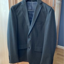 Haggar Men’s 36R Slim fit Gray Suit Jacket