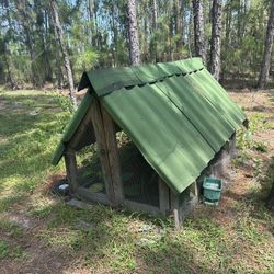 Chicken Tractor With Two eating Boxes