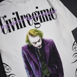 CIVIL REGIME X BATMAN X THE JOKER HEATH LEDGER  SHIRT 