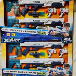 X Shot Nerf Type Guns 4 Pack