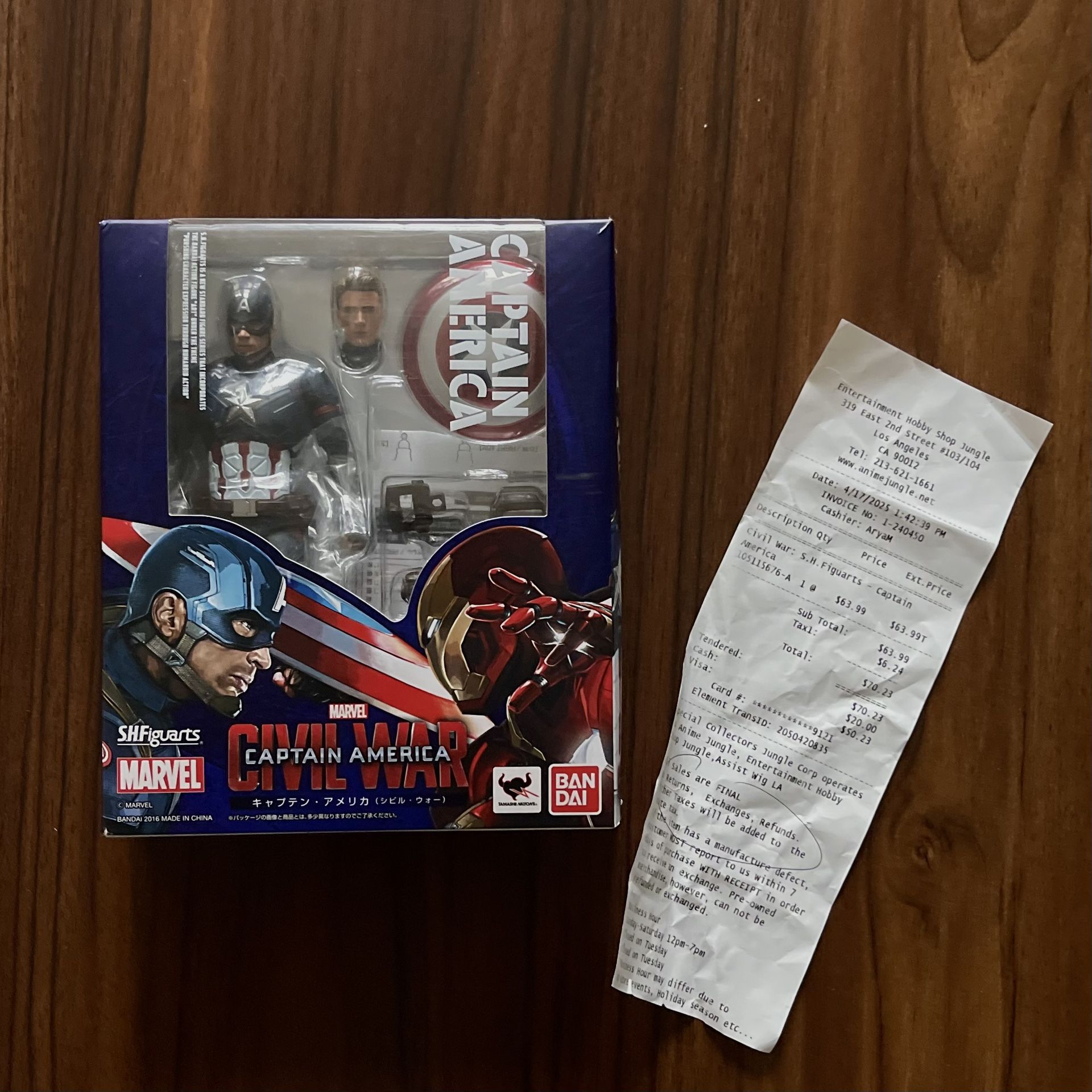 Bandai Tamashii Nations SH Figuarts Civil War Captain America