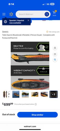 Tobin tandem kayak