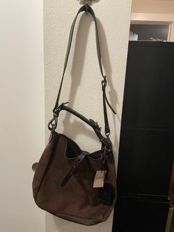 New Filson - Rugged Suede and Leather Hobo Shoulder Bag - Dark