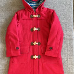 Mini Boden Girls Brand New Wool Blend Coat, Red, 9-10Y