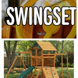 Swing Set Playhouse w/ Monkey Bars  New (Out Of Box)