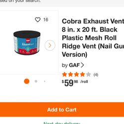 Ridge Vent  9’-5”