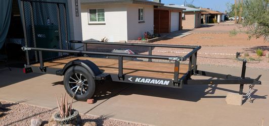 Trailer. Utility 10 x5, special pivot rails front and rear