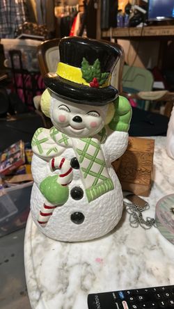 Vintage Ceramic Snowman Figurine