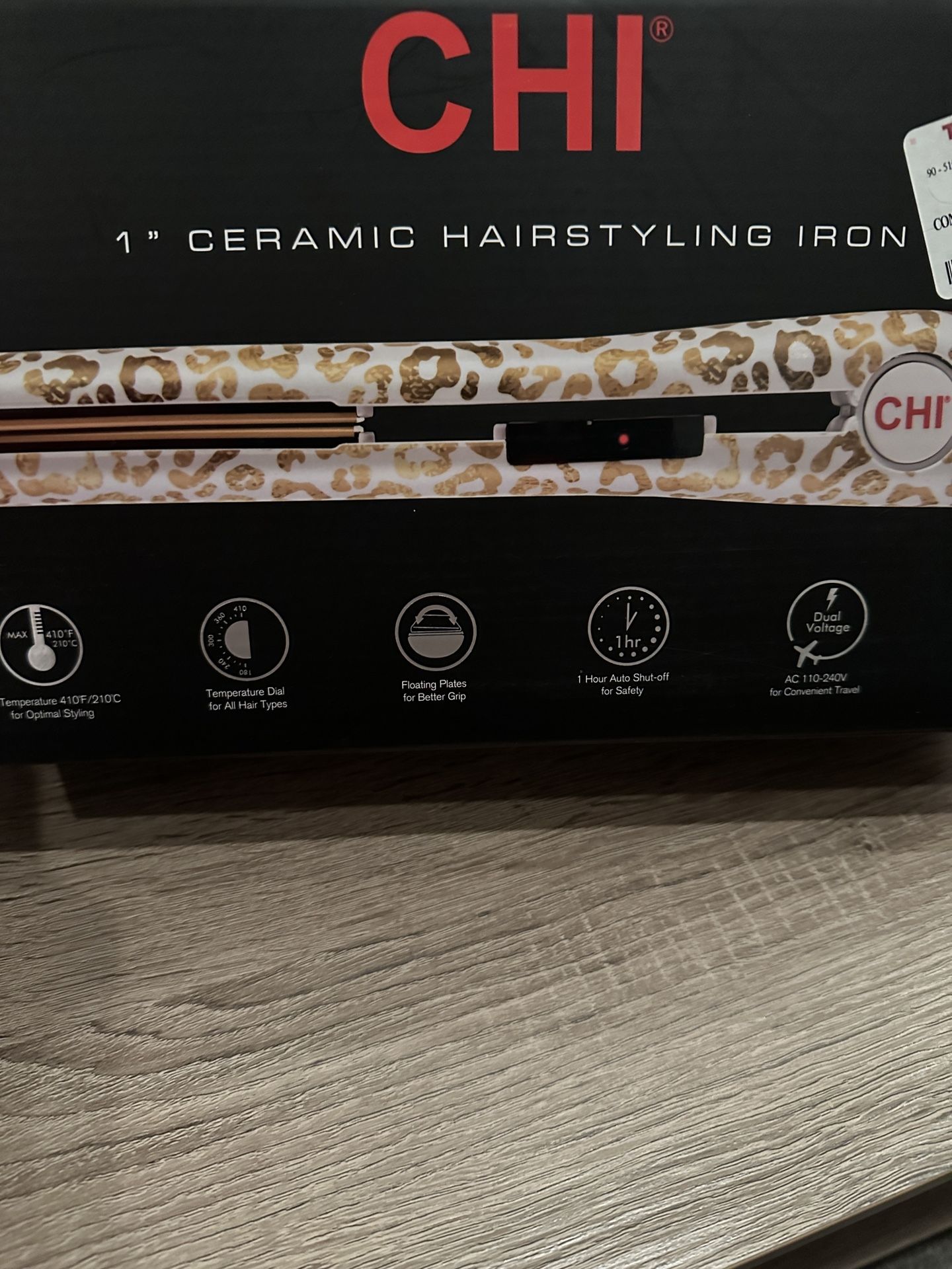 CHI Gold Cheetah Print Hair Straightener