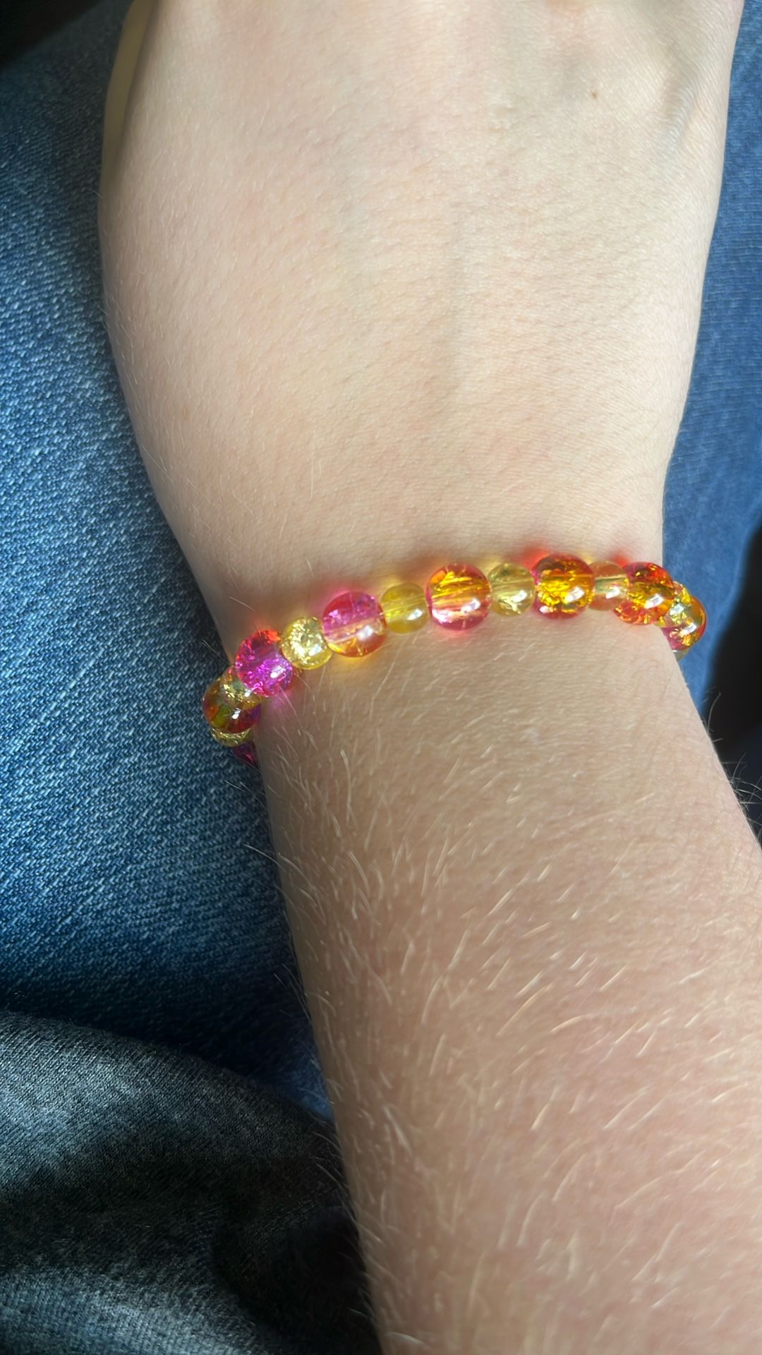 Pink orange and yellow bracelet