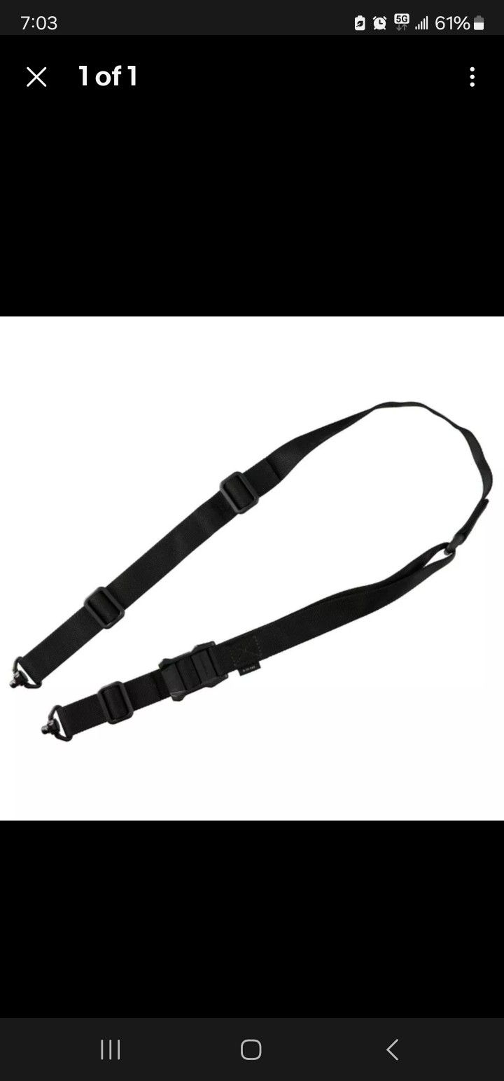 Magpul MS1 QDM Sling System - Adjustable 2-Point Black Nylon Webbing - MAG939BLK