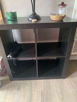 Ikea Brown 4-Cube Storage Shelf Unit