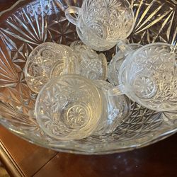 Crystal Punch Bowl Set 