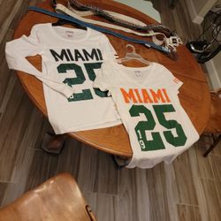 2 VS PINK LADIES MEDIUM SHIRTS MIAMI HURRICANES $26.00