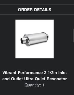 Vibrant Ultra Quiet Resonator 2.5