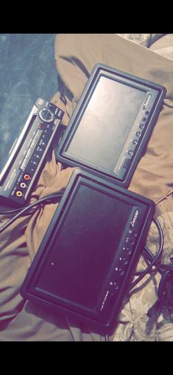 Lanzar Dual LCD Monitors with DVD Player