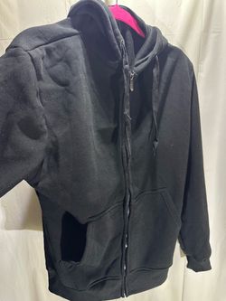 The North Pole Women’s Black Full Zip Fleece Hoodie w/ Pockets Sz M
