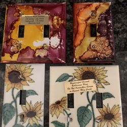 Enamel Hand Painted Switch Plates