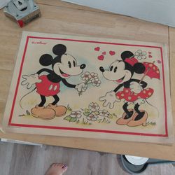 Mickey Minnie vintage Disney mat