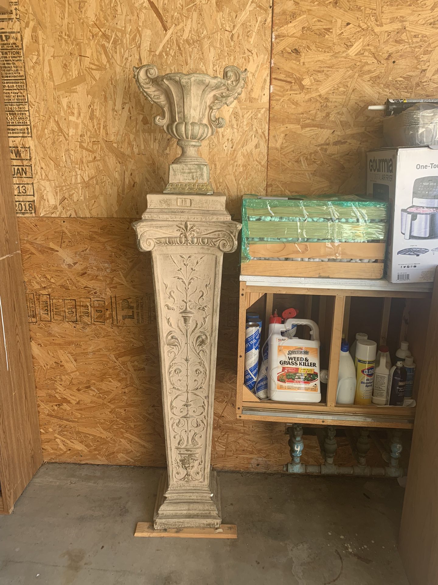 Greek Style Pedestal And Flower Pot 