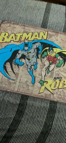 Batman and robin metal signs