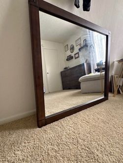 Dark Brown Large Mirror