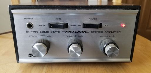 Vintage Realistic SA-175C Solid State Stereo Amplifier from 1970! Japan made!Light turns on!
