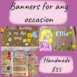 Hand Made Banners And 3D Letters And Numbers 