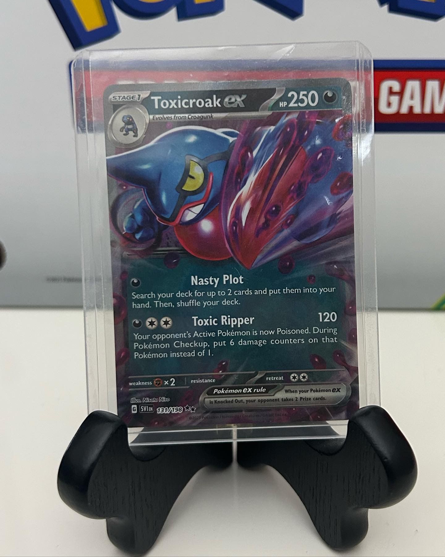 Pokémon Card Toxicroak EX 131/198 Pokemon TCG Scarlet and Violet Double Rare
