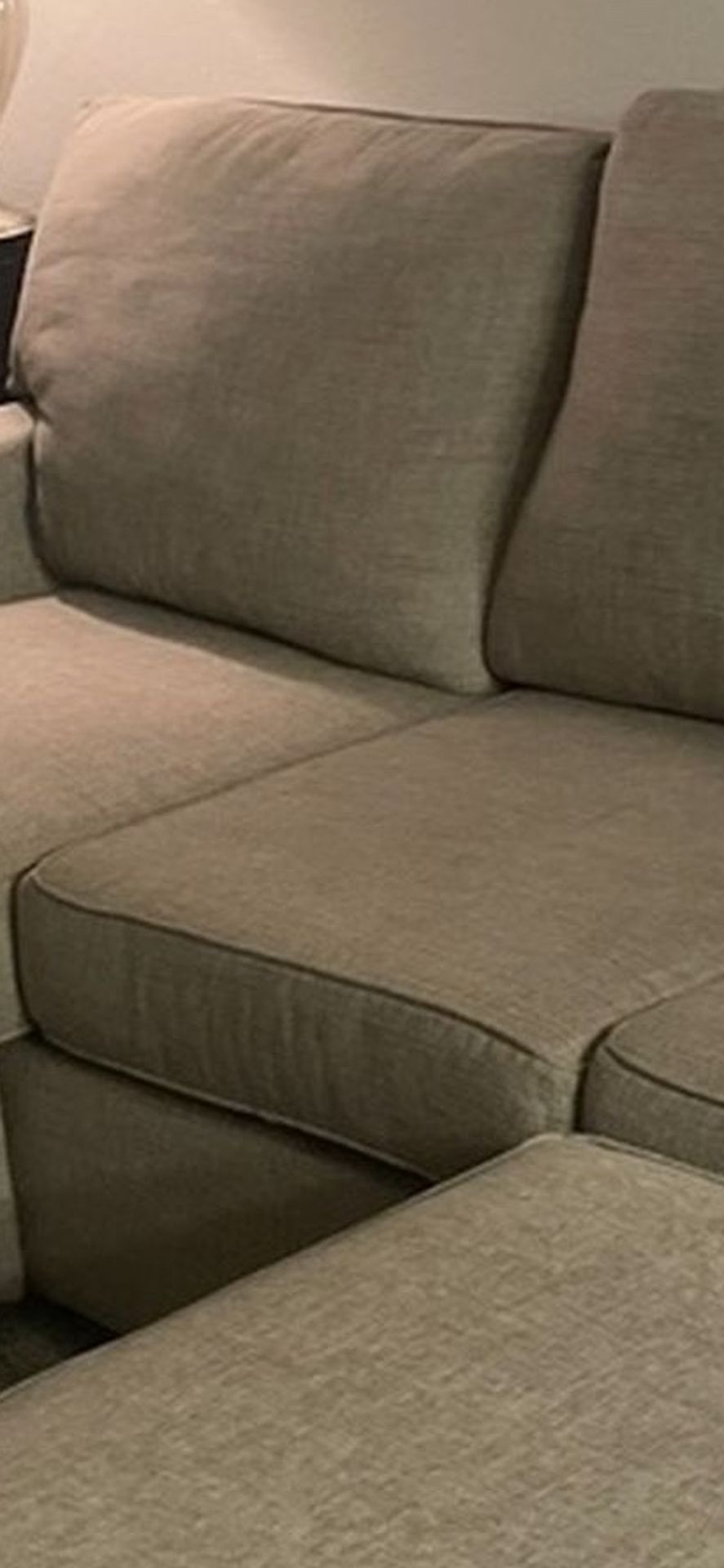 Couch With Chase Lounge And Ottoman