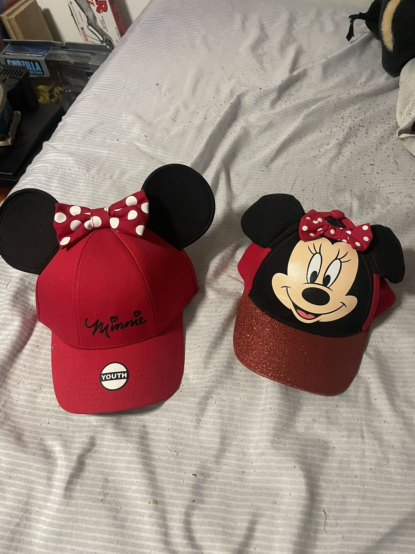 Two Girls Minnie Mouse Hats
