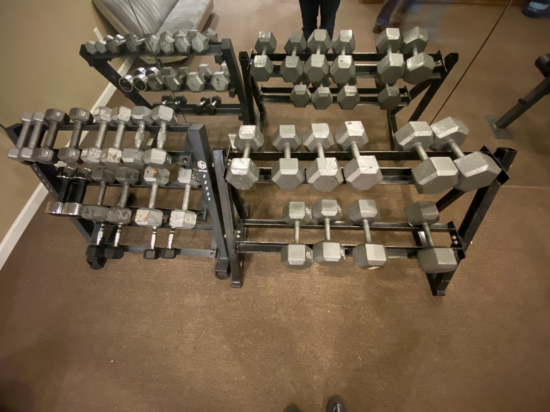Free weights and dumbbells