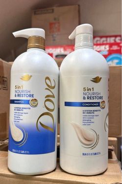 Dove 5 in 1 Nourish & Restore Shampoo and Conditioner Set