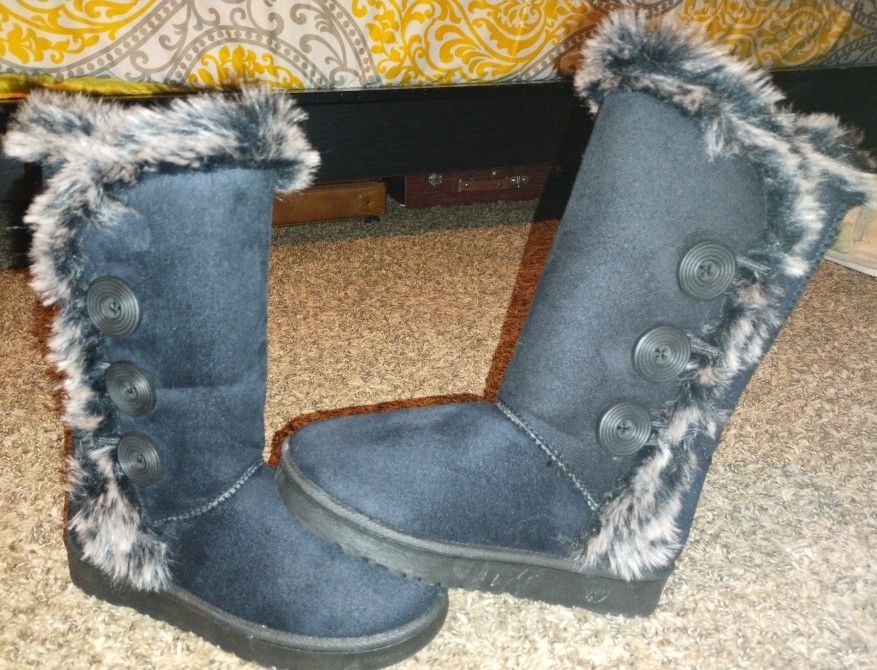 Black/Brown Winter Boots