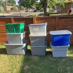 8- Storages Bins With Lids