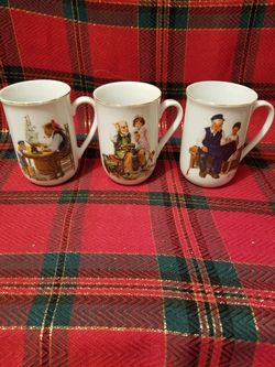 Norman Rockwell collectible mugs