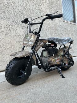 Realtree Gas Powered 105cc Camo Power Ride-On Mini Bike , Off Road Gas Powered Motor Bike For Kids And Adults