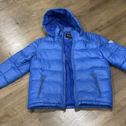 Men’s Guess Blue Puffer Jacket With Hood 