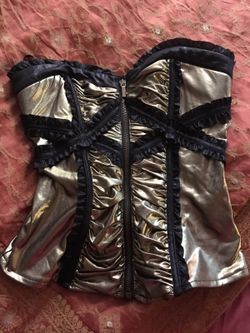Bebe Gold Corset Top