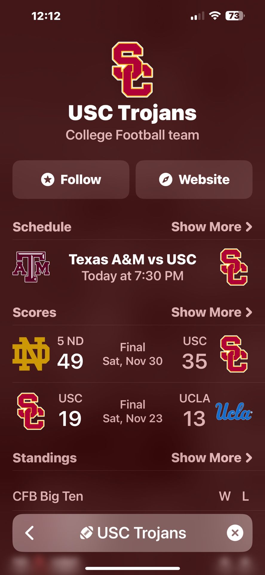 Texas A&M Vs USC Trojans Football Las Vegas Bowl Game