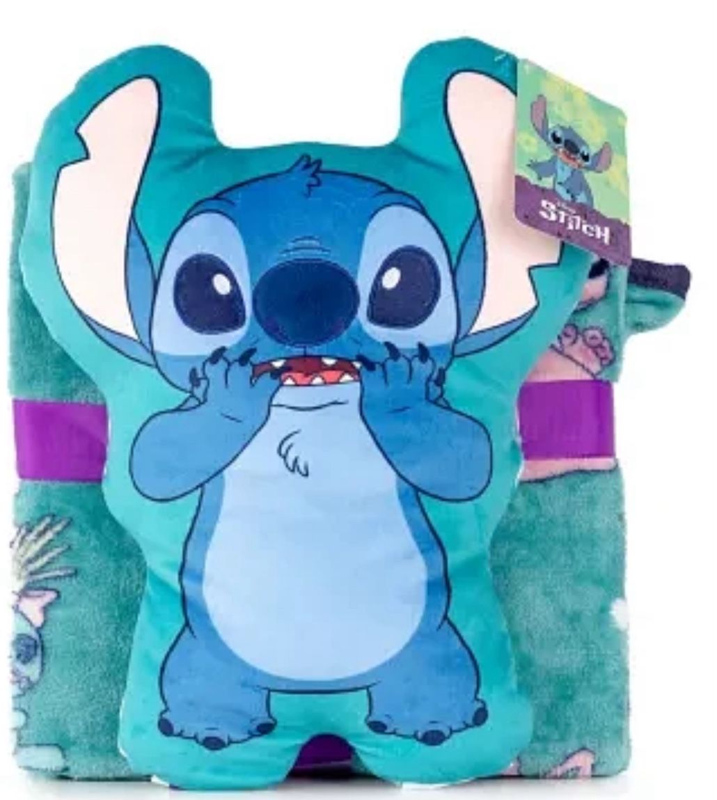 Stitch Flat Plush & Throw Blanket Set